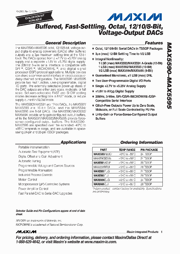 MAX5590BEUG_4712719.PDF Datasheet