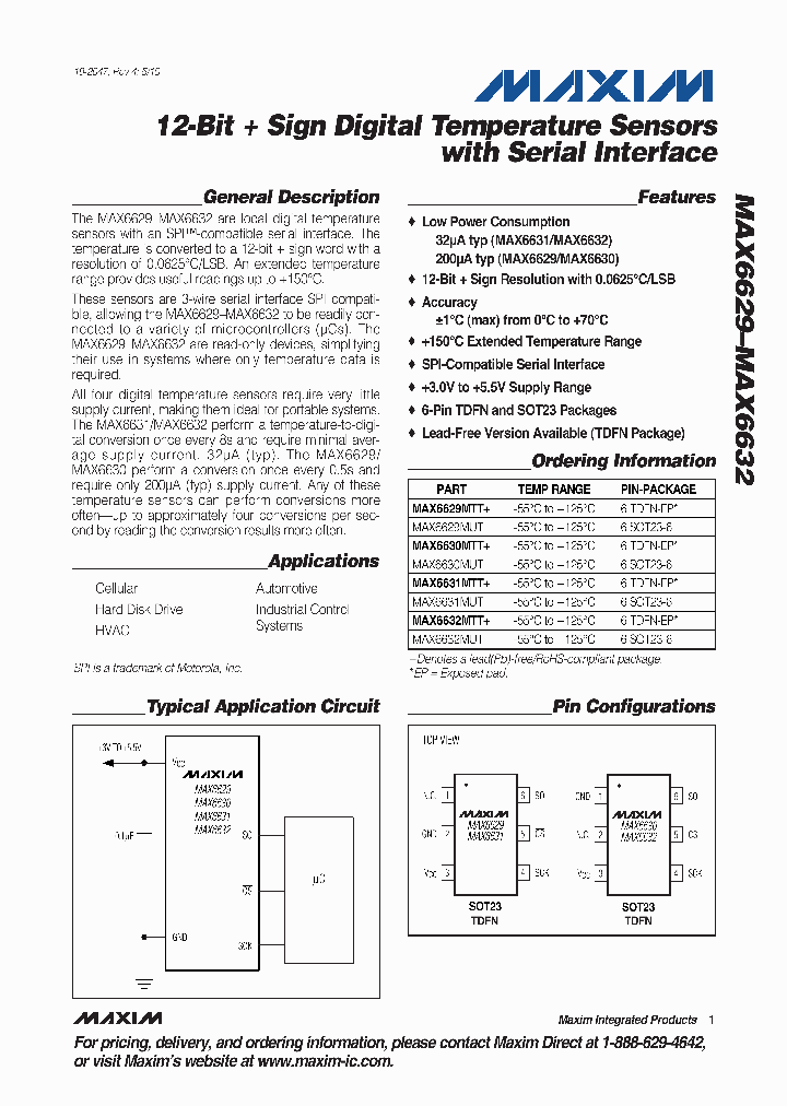 MAX6629MTT_4675458.PDF Datasheet