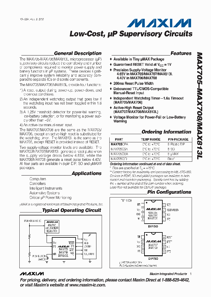 MAX813LCD_4565310.PDF Datasheet