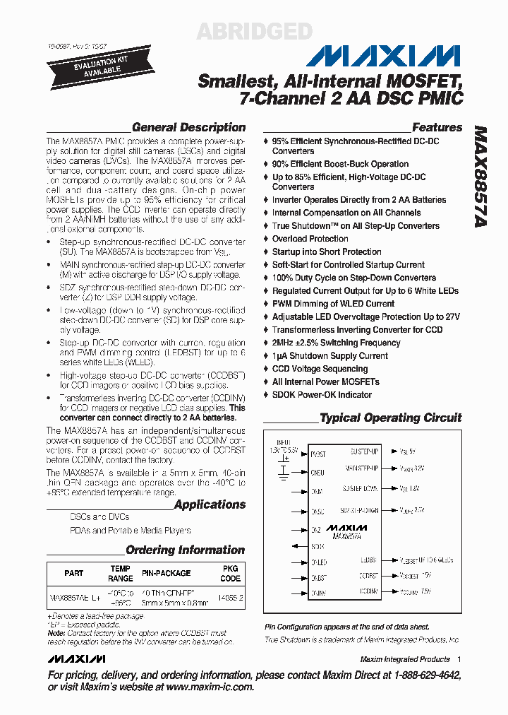 MAX8857AETL_4321854.PDF Datasheet