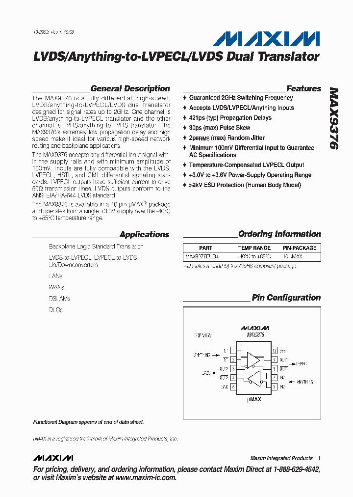 MAX9376EUB_4700399.PDF Datasheet