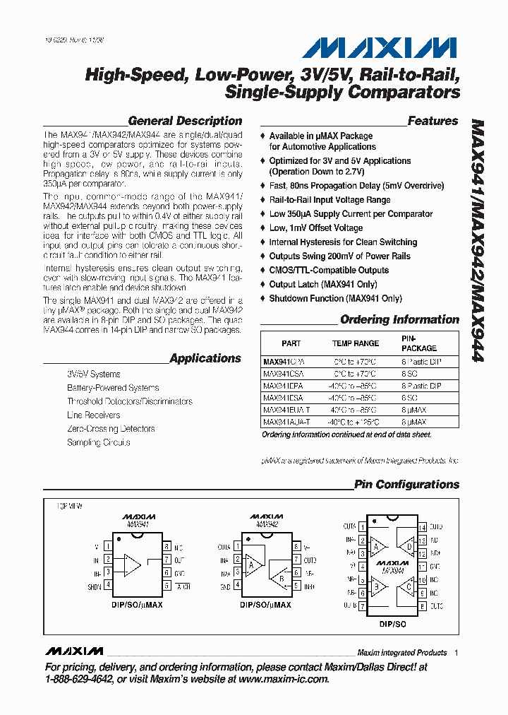 MAX942MSAPR_4263836.PDF Datasheet