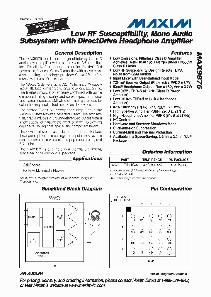 MAX9875ERPTG45_4759309.PDF Datasheet