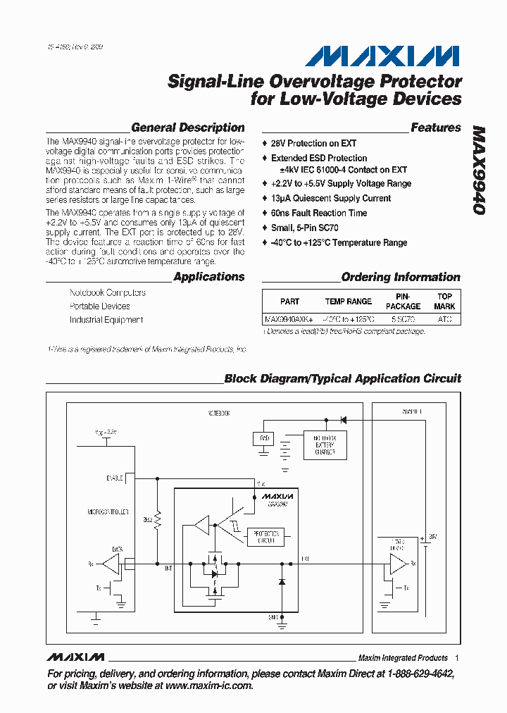MAX9940AXK_4461293.PDF Datasheet