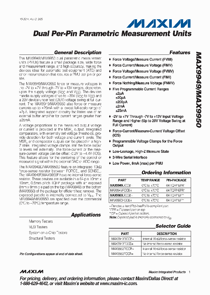 MAX9950DCCB_4856458.PDF Datasheet