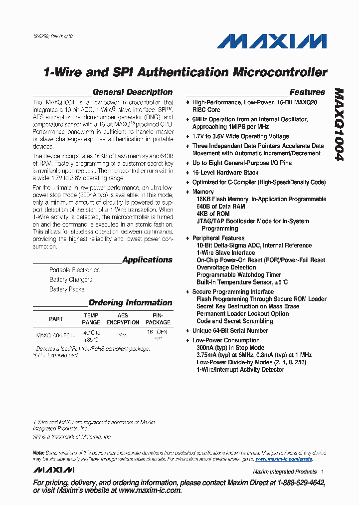 MAXQ1004_4846945.PDF Datasheet