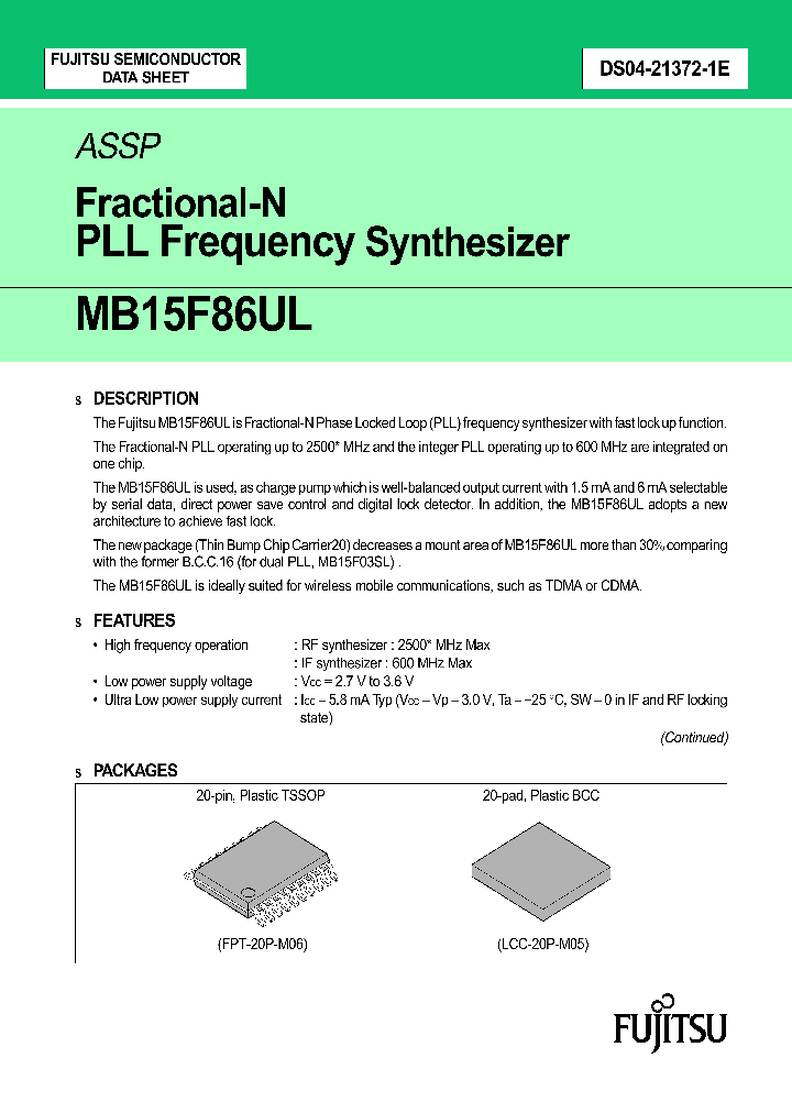 MB15F86ULPFT_4256676.PDF Datasheet
