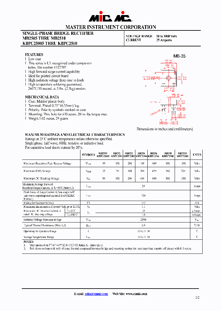 MB251_4490628.PDF Datasheet