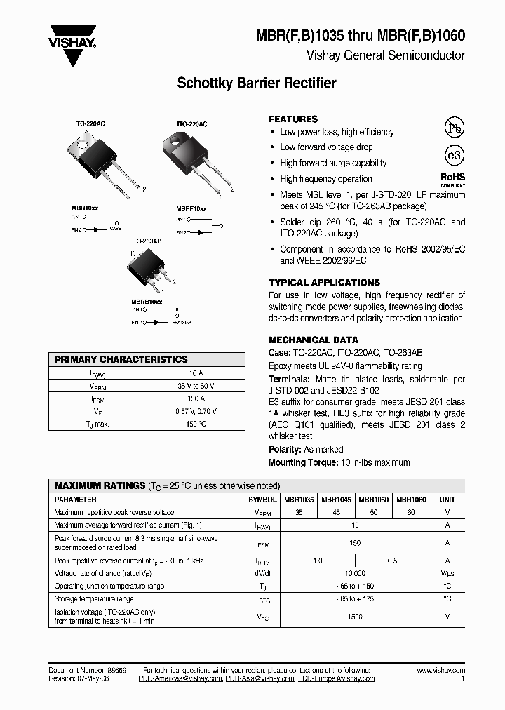 MBR1060_4260845.PDF Datasheet