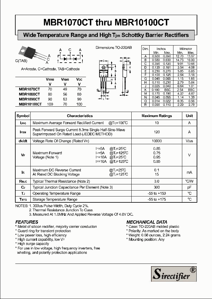 MBR1070CT_4169334.PDF Datasheet