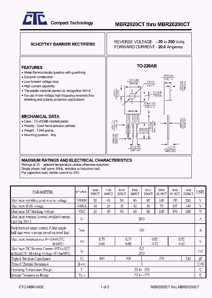 MBR20100CT_4533853.PDF Datasheet