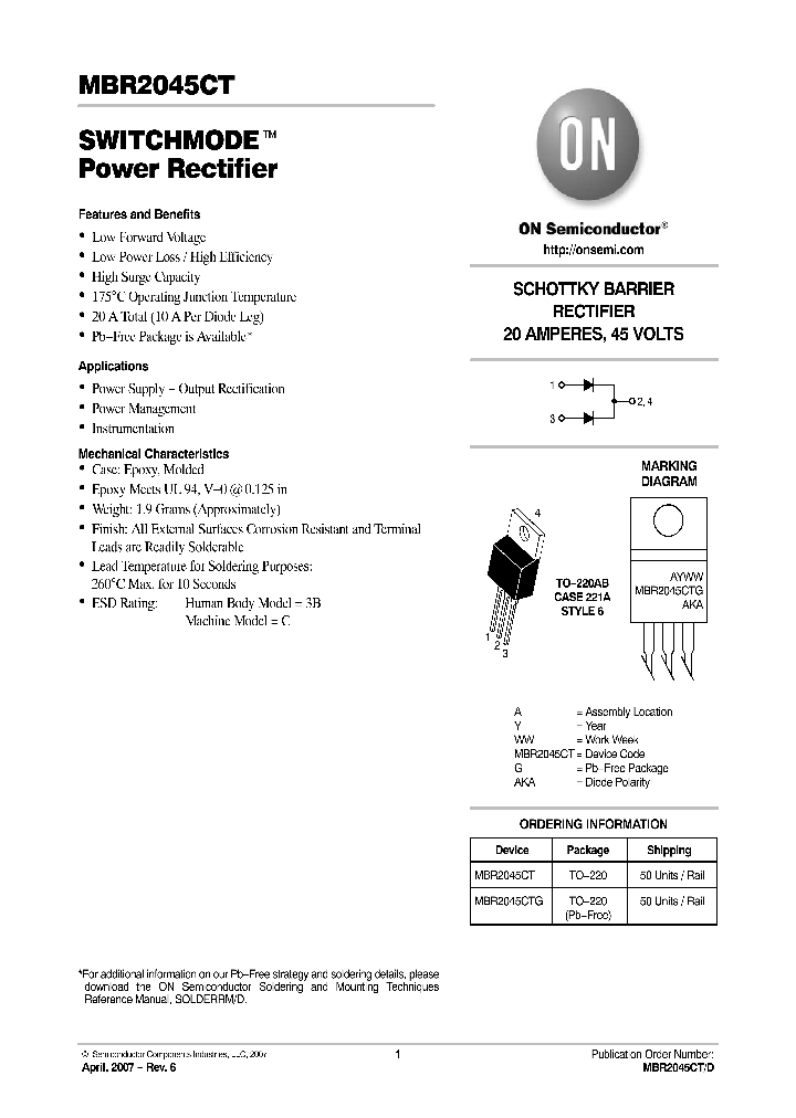 MBR2045CT_4292458.PDF Datasheet