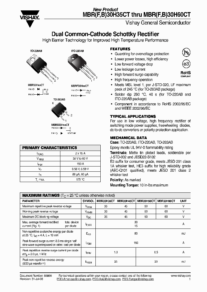 MBR30H45CT-E345_4545469.PDF Datasheet
