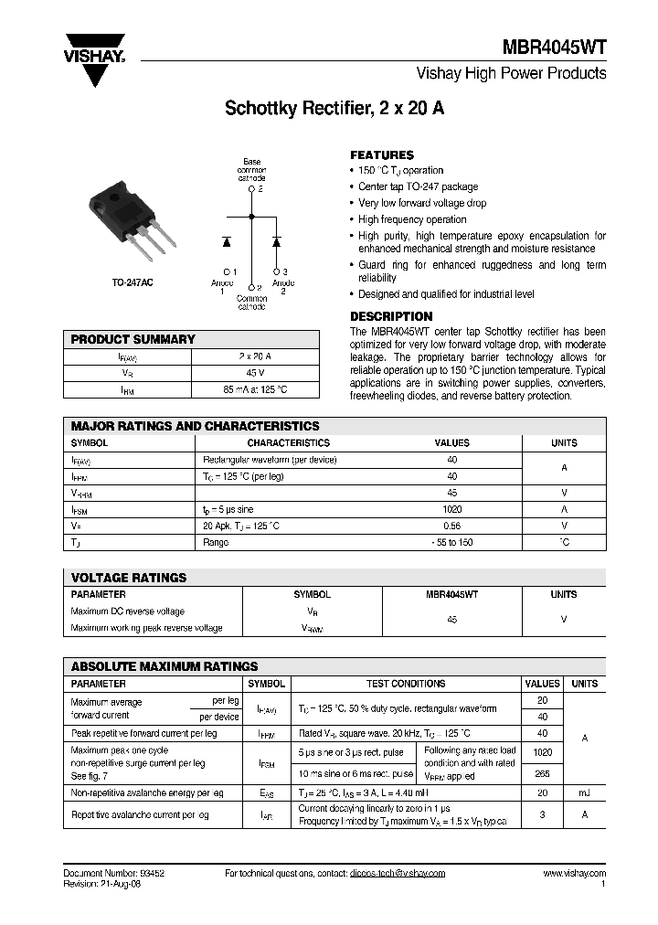 MBR4045WT_4341253.PDF Datasheet