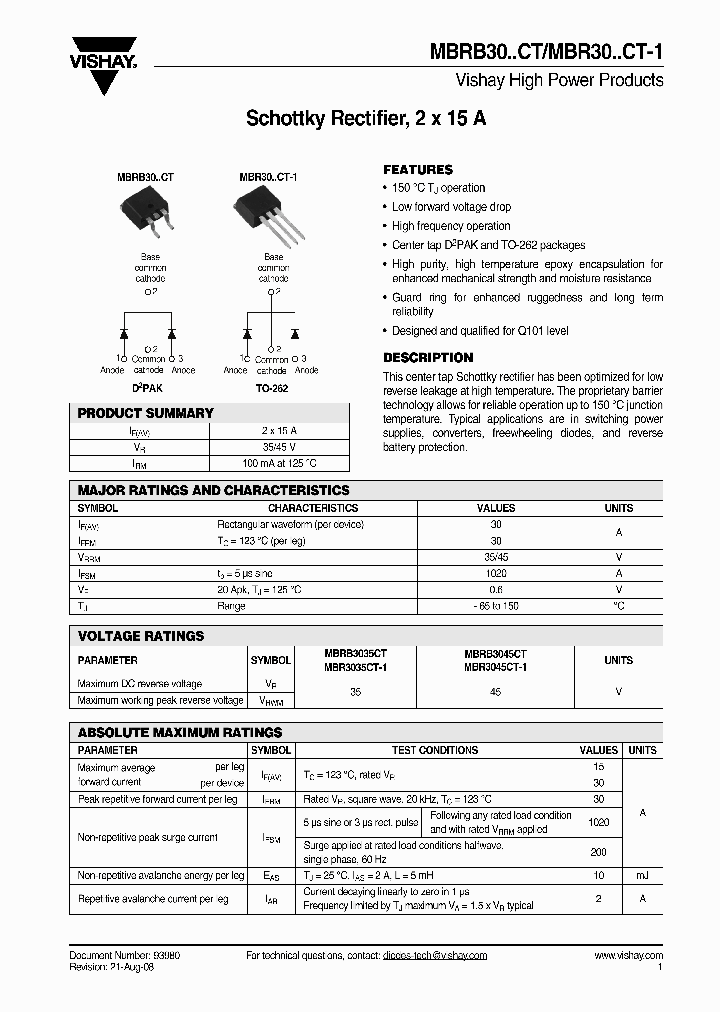 MBRB3035CTTRL_4264516.PDF Datasheet