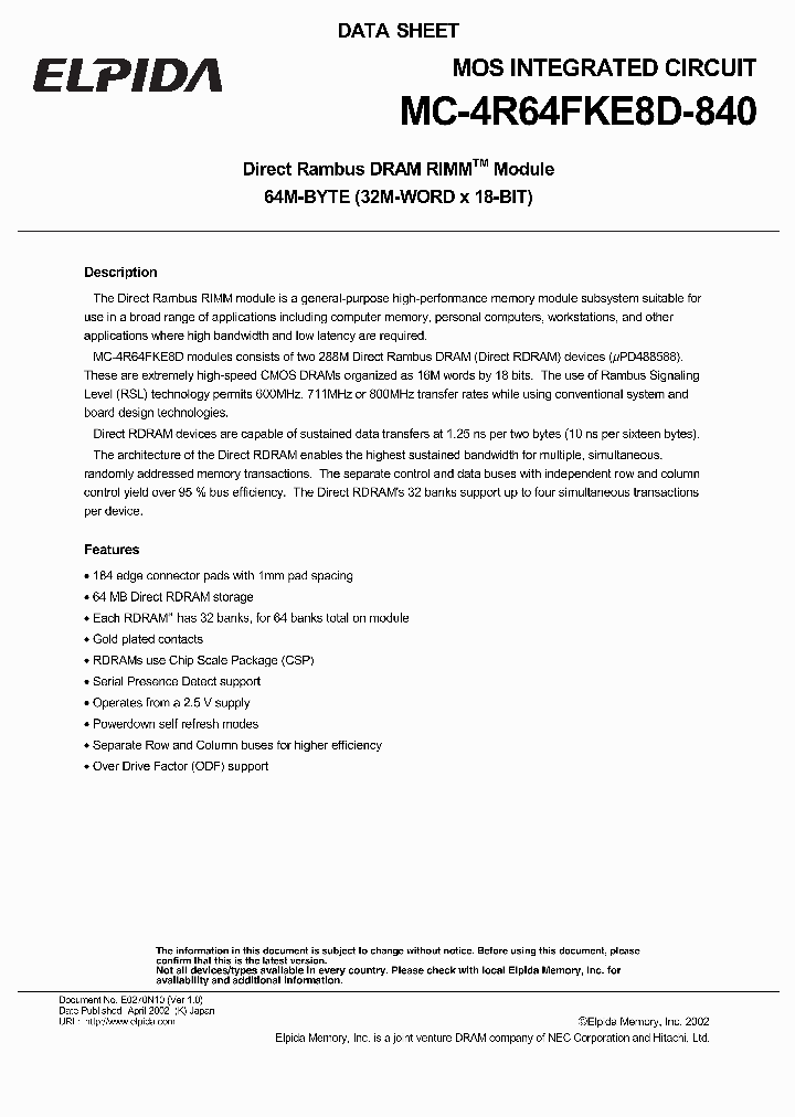 MC-4R64FKE8D-840_4166346.PDF Datasheet