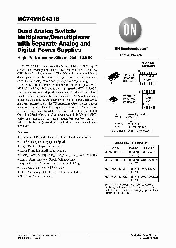 MC74VHC4316_4718208.PDF Datasheet