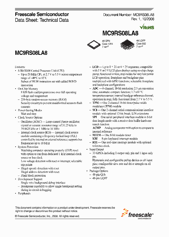 MC9RS08LA8_4383919.PDF Datasheet