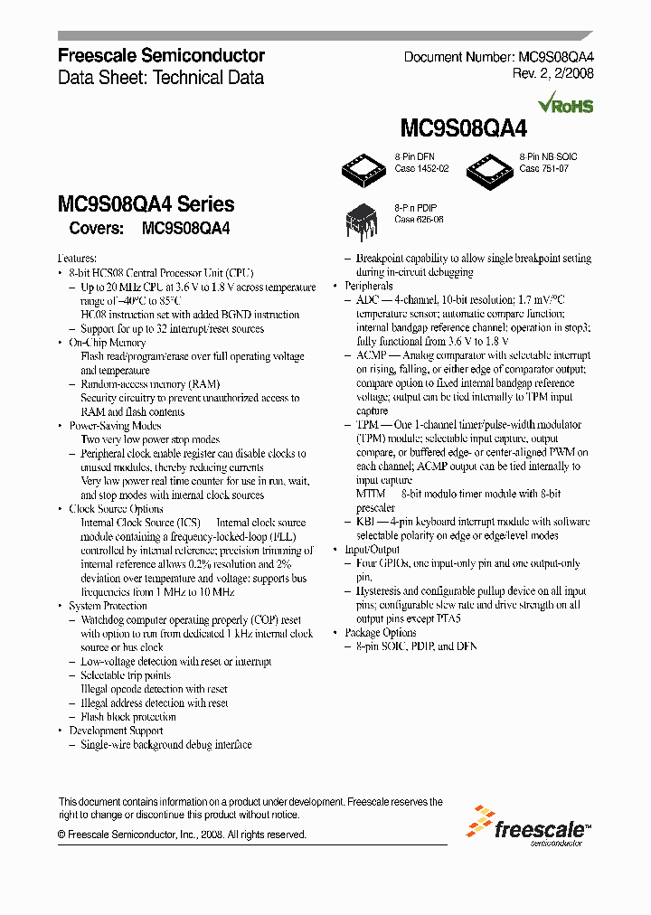 MC9S08QA2_4272716.PDF Datasheet