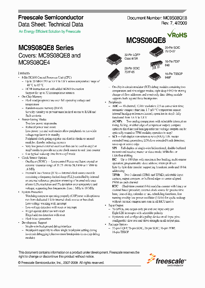 MC9S08QE8CLC_4636301.PDF Datasheet