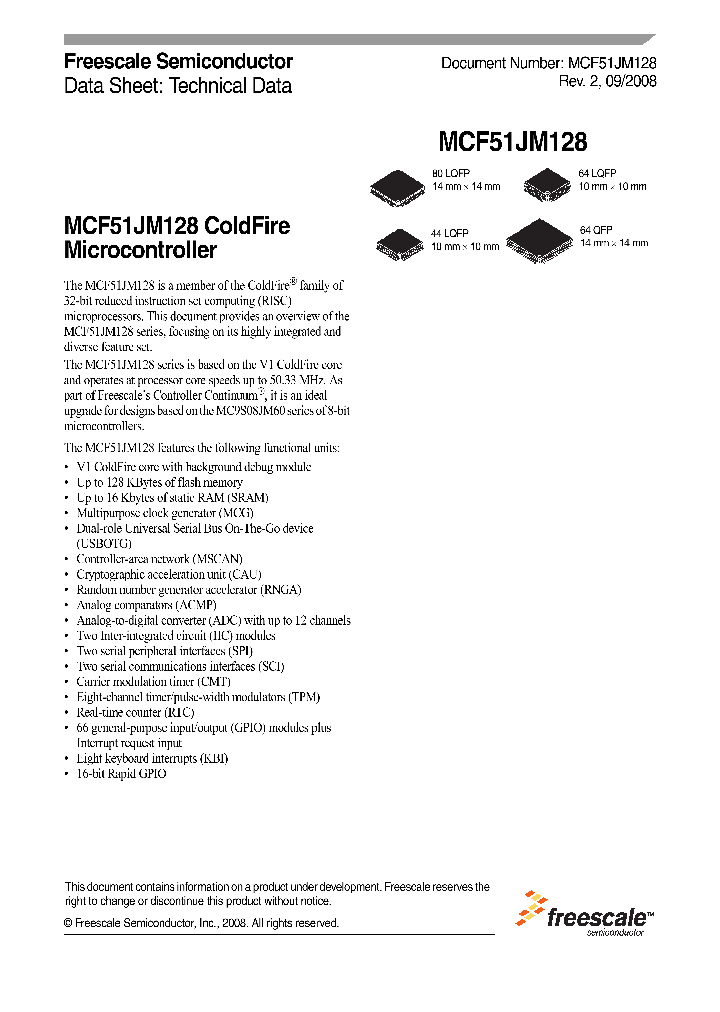 MCF51JM64_4244875.PDF Datasheet