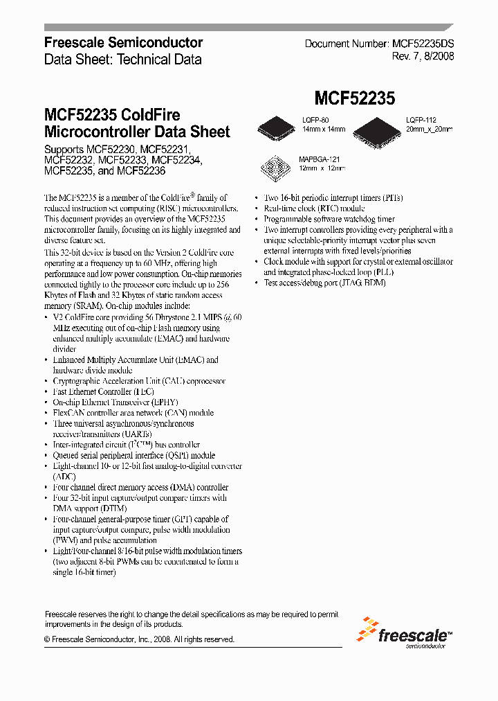 MCF52232_4234743.PDF Datasheet
