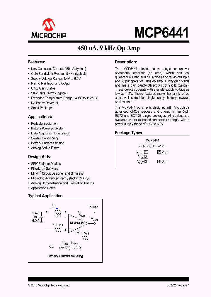 MCP6441_4865760.PDF Datasheet