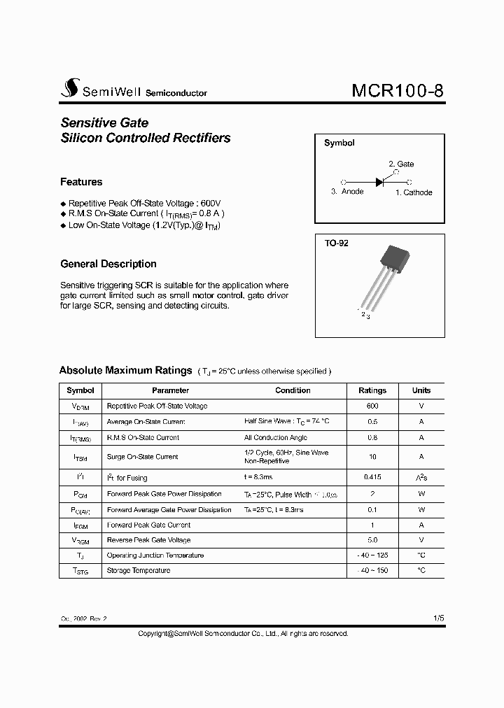 MCR100-8_4239599.PDF Datasheet
