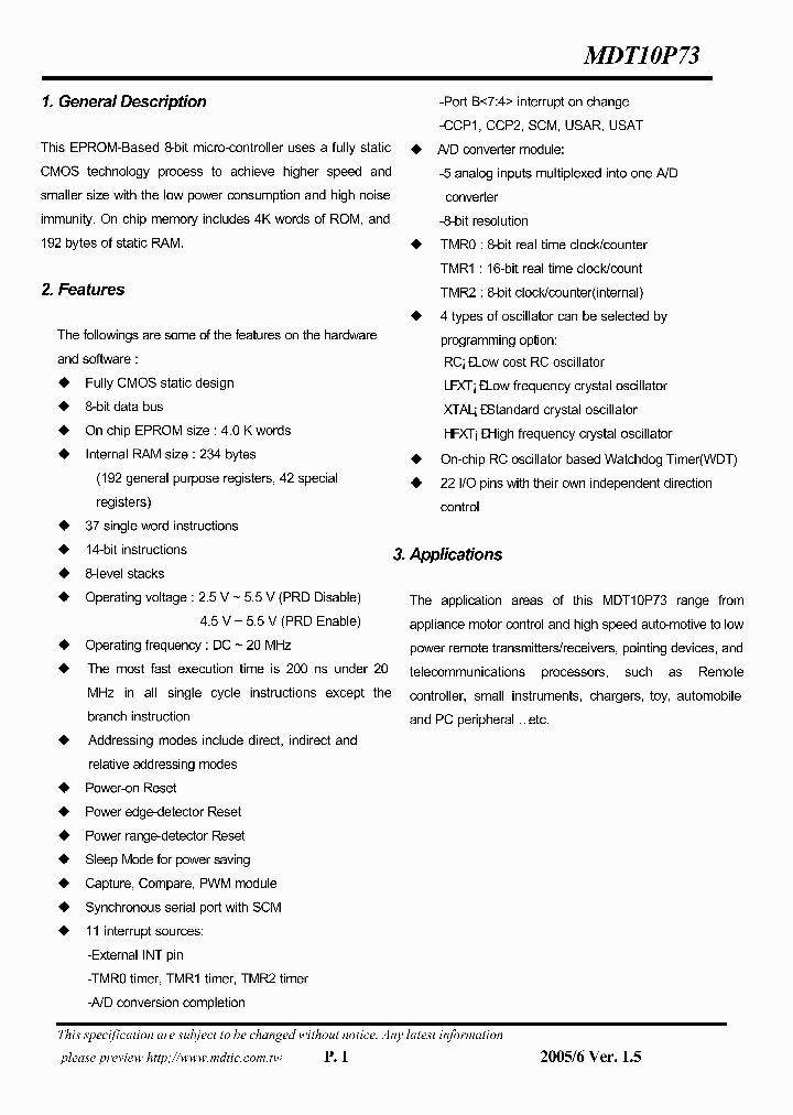 MDT10P73_4342597.PDF Datasheet