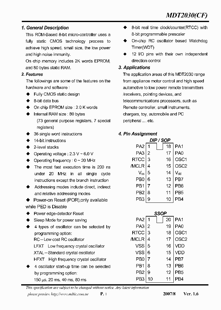 MDT2030CF_4358326.PDF Datasheet