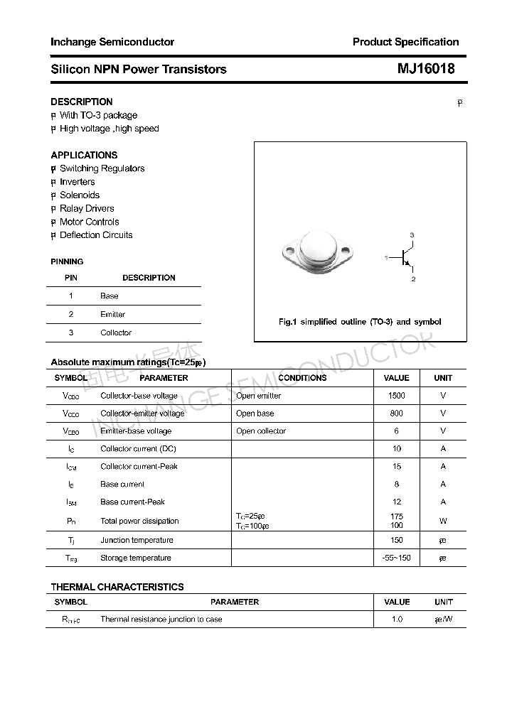 MJ16018_4301480.PDF Datasheet