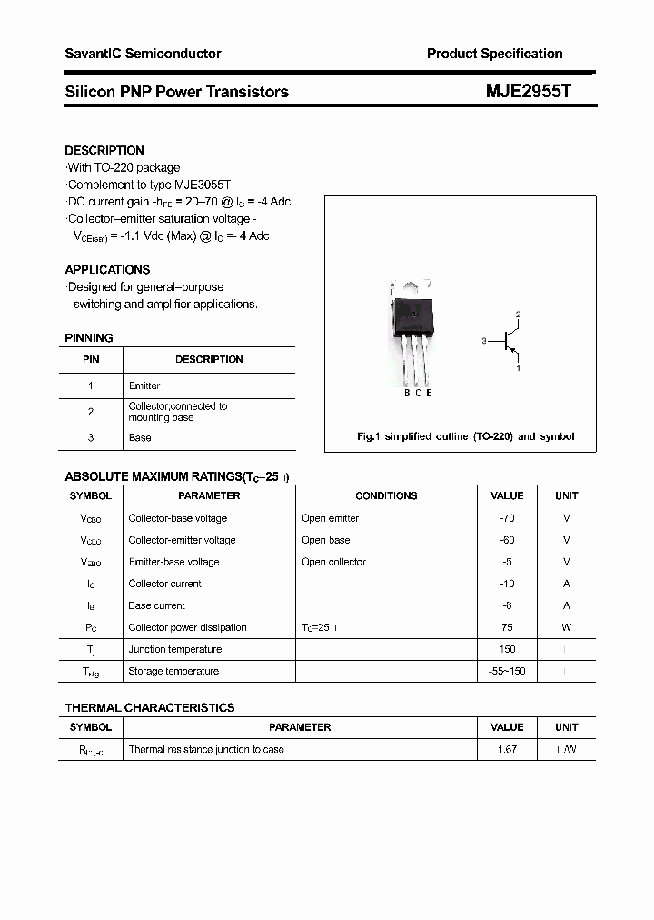 MJE2955T_4377290.PDF Datasheet