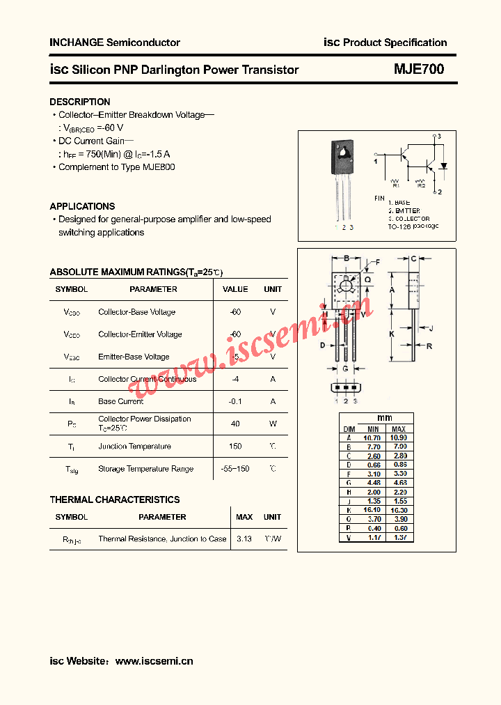 MJE700_4805195.PDF Datasheet