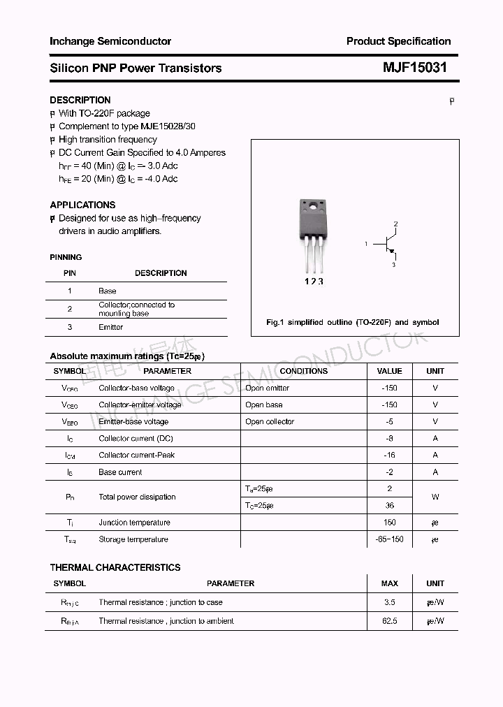 MJF15031_4815928.PDF Datasheet