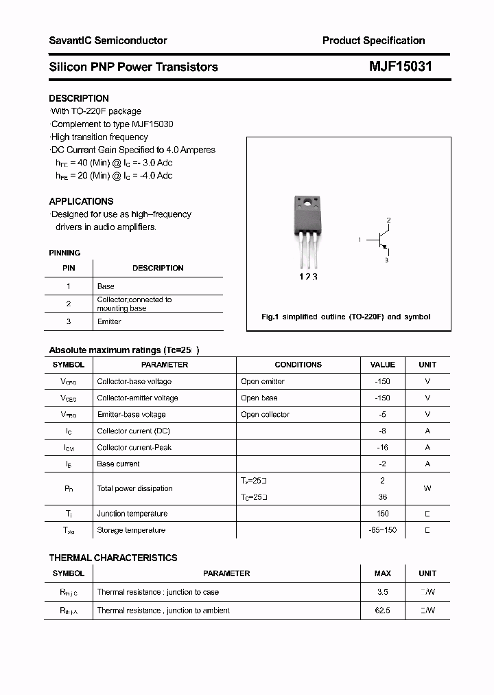MJF15031_4815929.PDF Datasheet