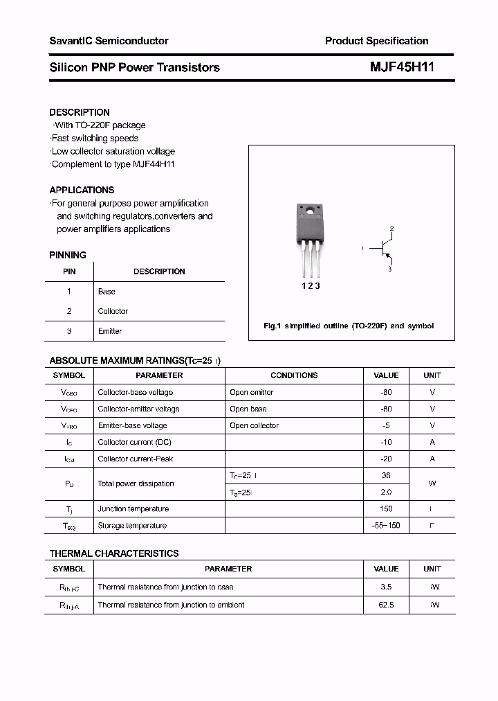 MJF45H11_4451560.PDF Datasheet