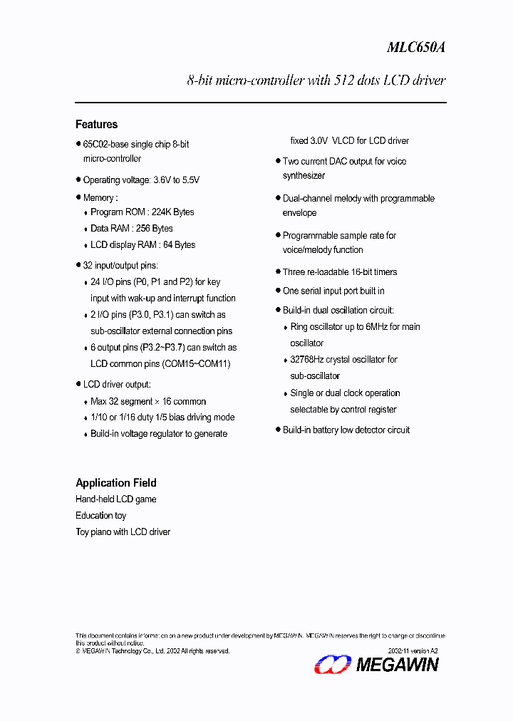 MLC650A_4533572.PDF Datasheet