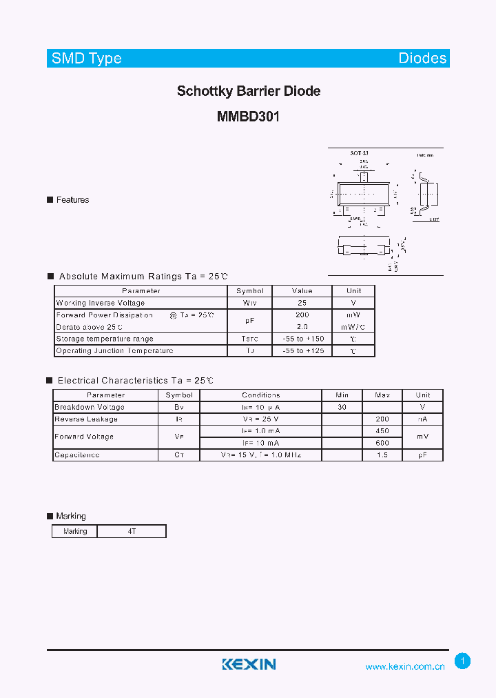 MMBD301_4287953.PDF Datasheet