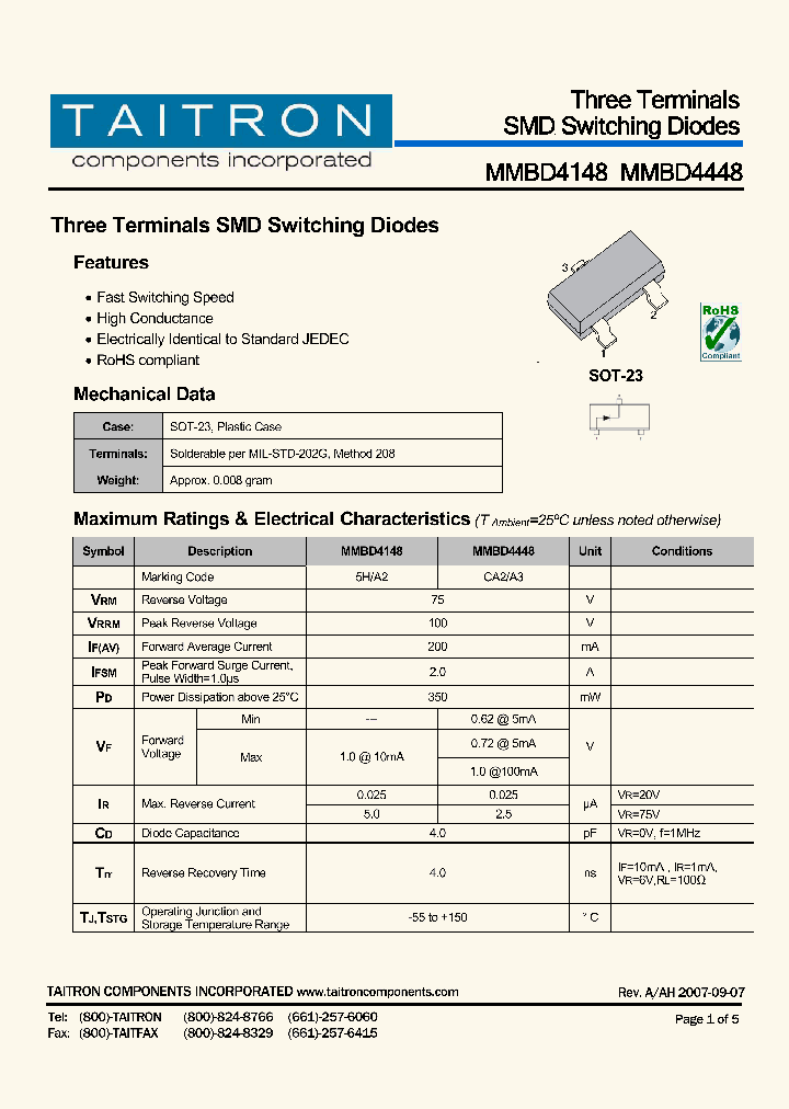MMBD4148_4224025.PDF Datasheet