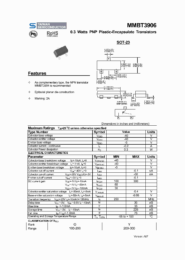MMBT3906_4176322.PDF Datasheet