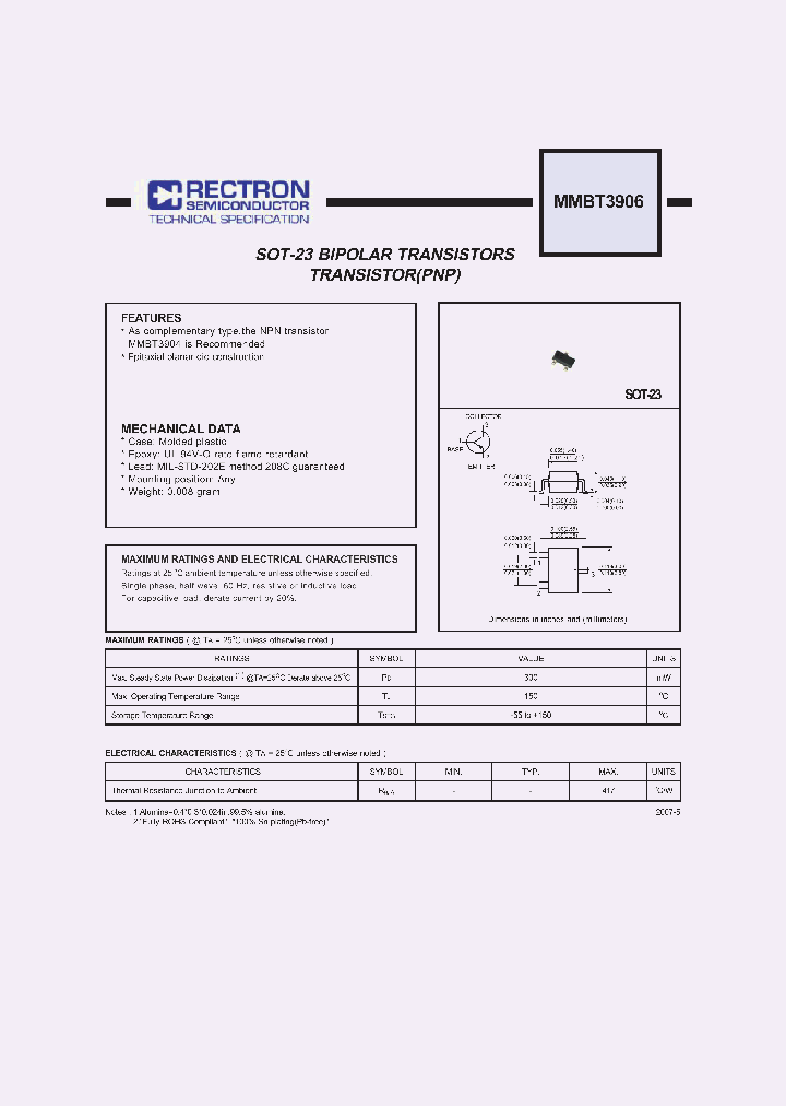 MMBT3906_4810106.PDF Datasheet