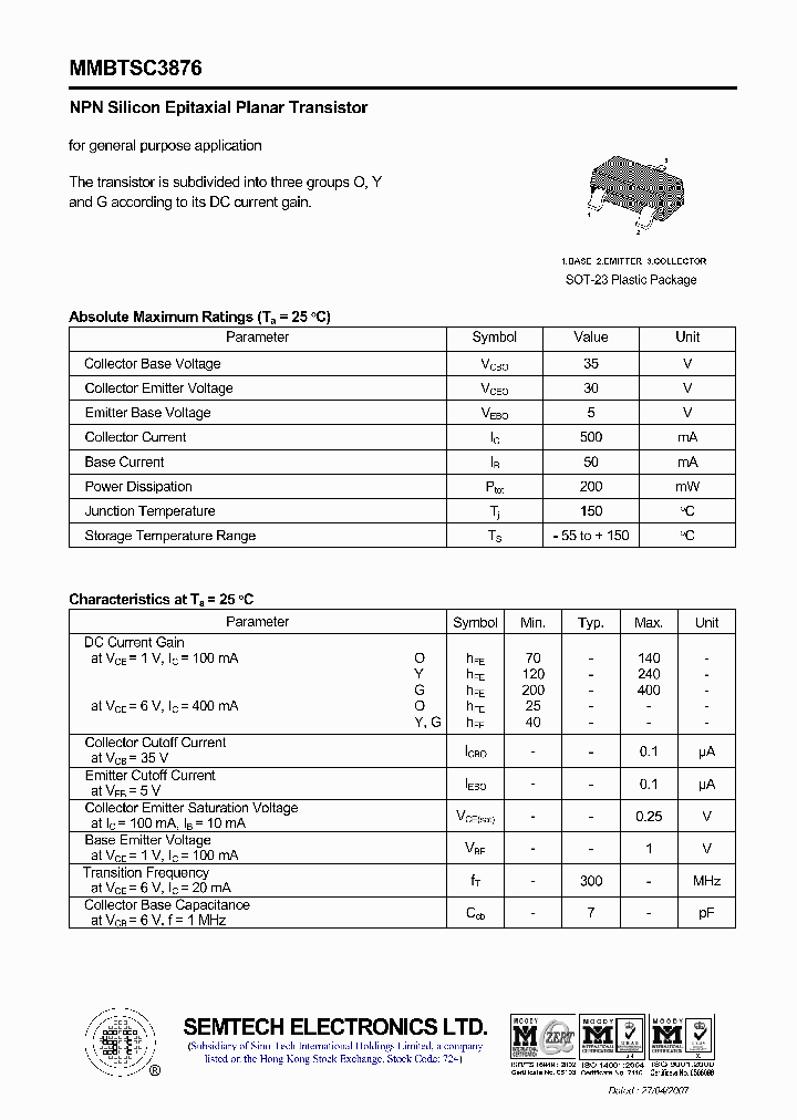 MMBTSC3876_4609644.PDF Datasheet