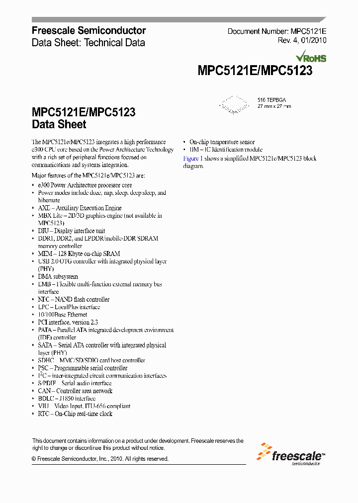 MPC5121E10_4603390.PDF Datasheet