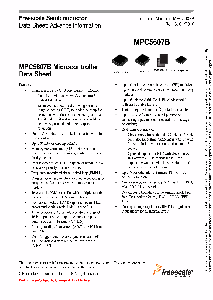 MPC5605CECLLR_4586308.PDF Datasheet