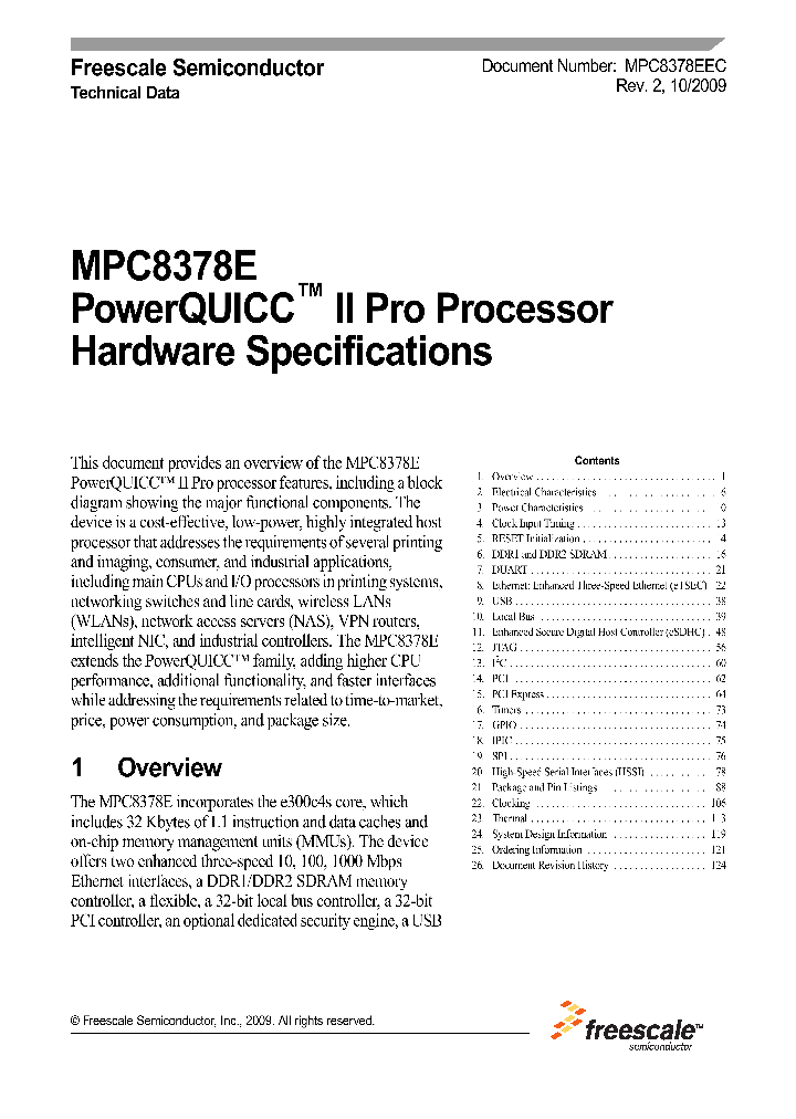 MPC8378ECVRALDA_4538039.PDF Datasheet
