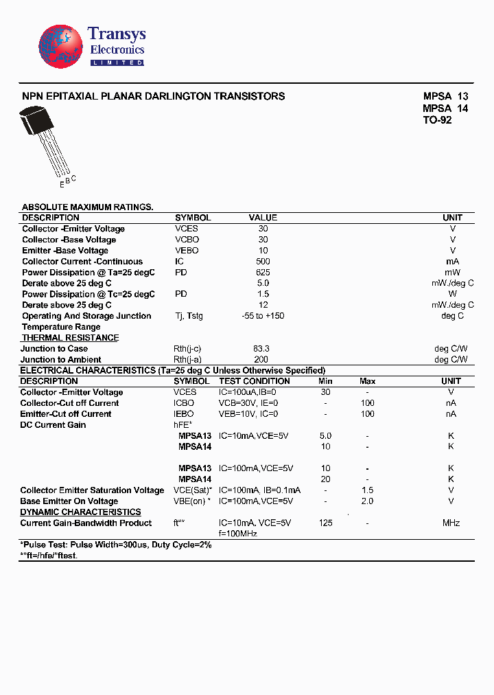 MPSA13_4347930.PDF Datasheet