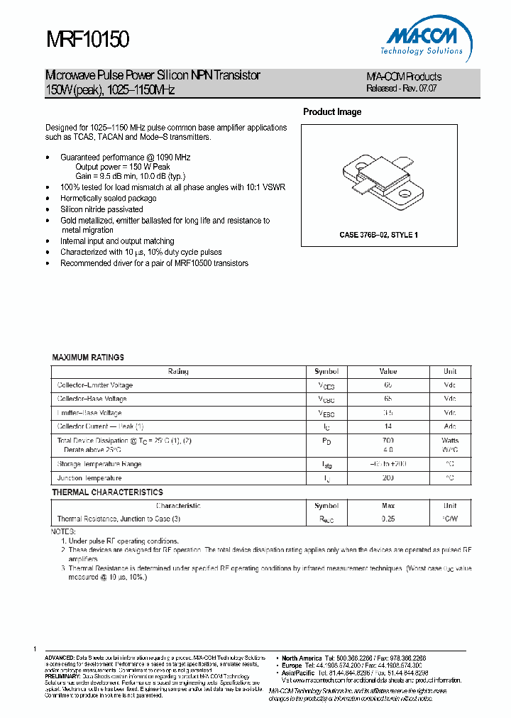 MRF10150_4878818.PDF Datasheet