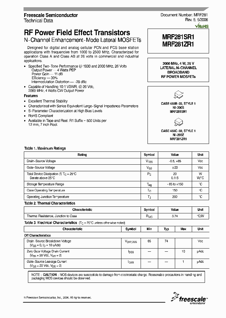 MRF281_4574417.PDF Datasheet