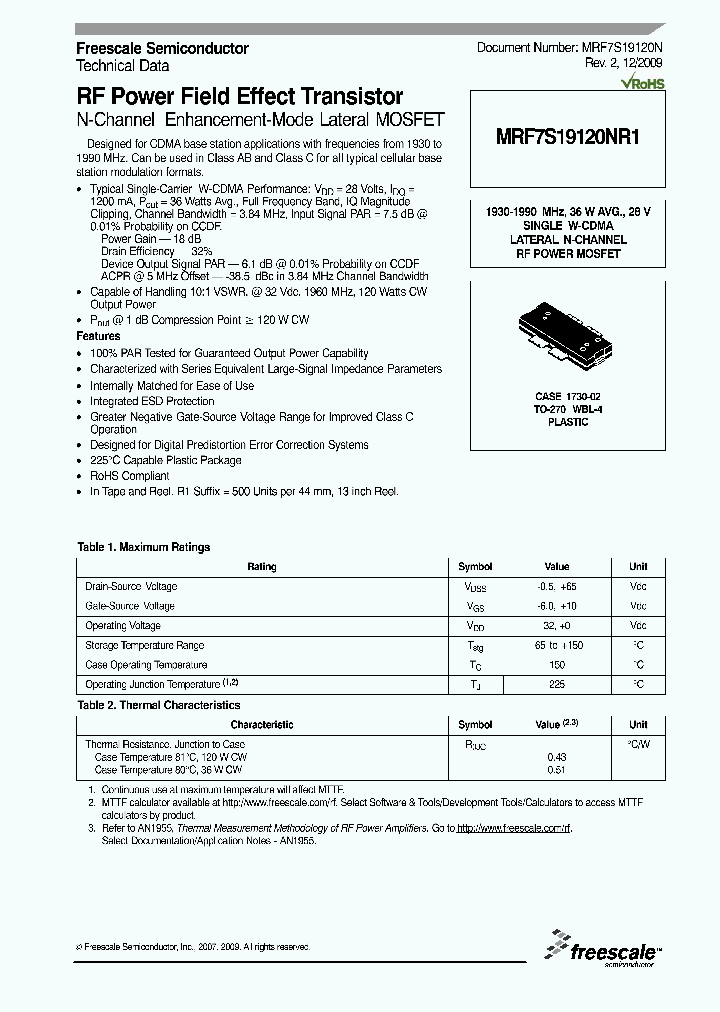 MRF7S19120NR109_4757242.PDF Datasheet