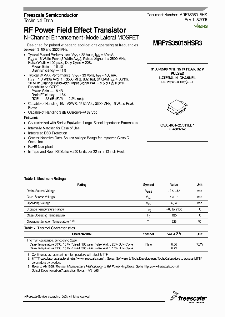 MRF7S35015HSR3_4900822.PDF Datasheet